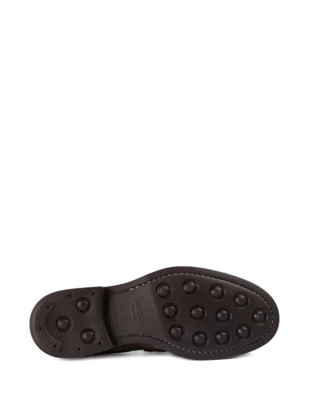 Pantofi loafer Doucal's din piele de căprioară verde