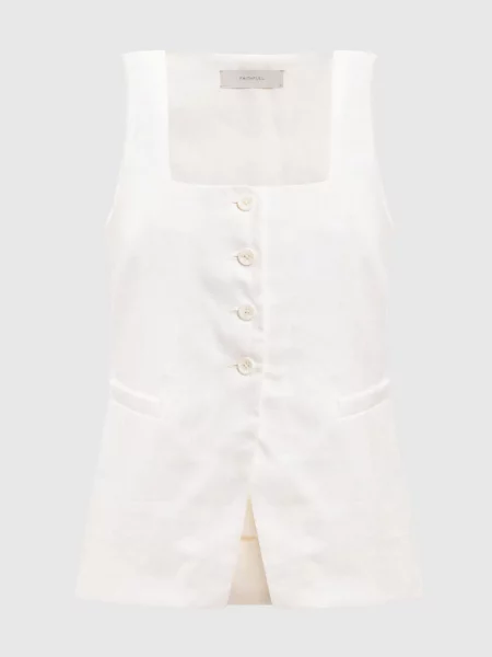 Жилет Jackie з льону Faithfull білий