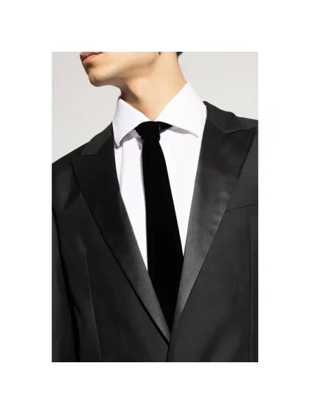 Krawat Giorgio Armani elegancki czarny