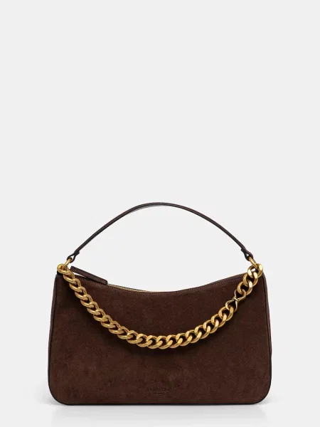 Geanta hobo Twinset din piele maro