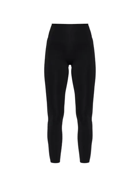 Sală de gimnastică leggings Adidas cu broderie cu dungi alb
