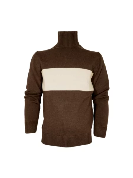 Golf sweter z golfem Paul & Shark wełniany beżowy