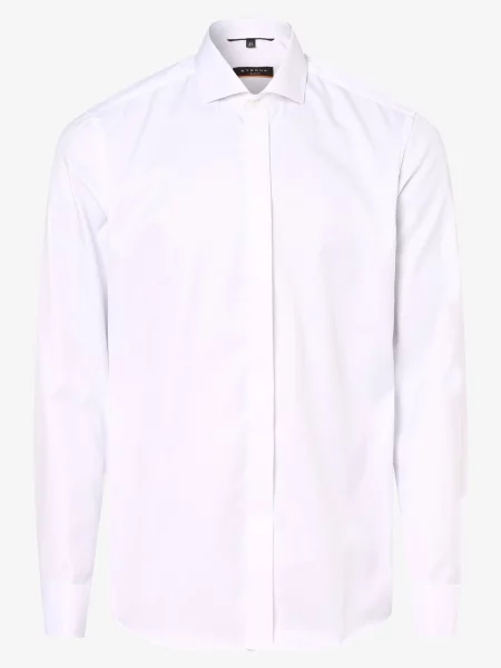 Eterna Slim Fit Koszula z wywijanymi mankietami Mężczyźni Slim Fit 38 biały