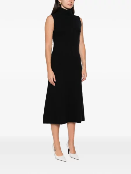 Rochie midi Magda Butrym fără mâneci negru