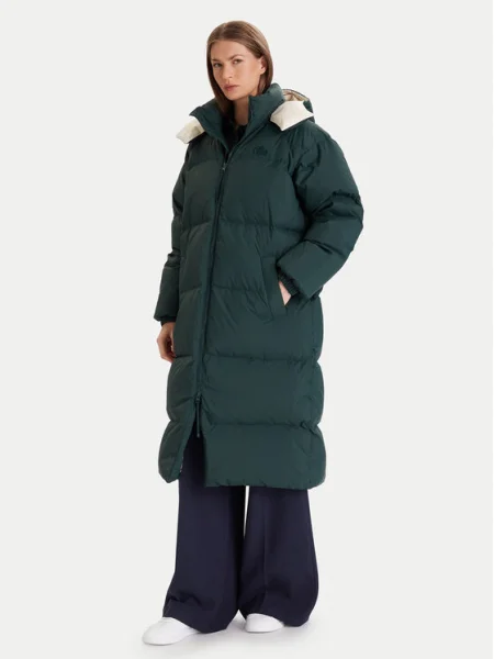Lacoste Geacă din puf Oversize verde