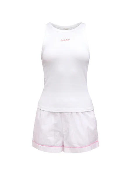 Calvin Klein Pantaloni scurți roz deschis / roșu alb