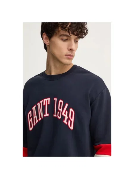 Gant bluza granatowy wzorzysta niebieska