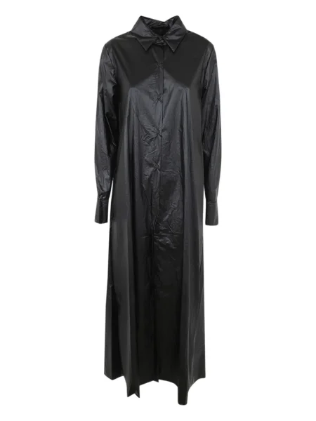 Rochie tip cămașă Maria Calderara de costum negru