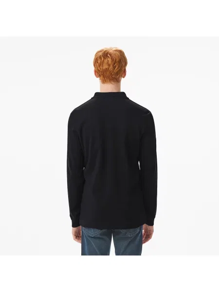 Lacoste Koszulka Polo Z Długim Rękawem Regular Fit czarna