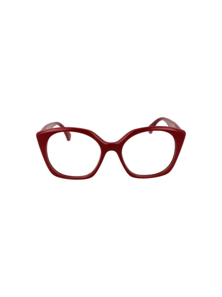 Lniane okulary przeciwsłoneczne Max Mara eleganckie czerwone