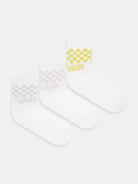 Vans ponožky detské Classic Check Crew biela