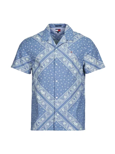 Srajca Tommy Jeans s kratkimi rokavi modra