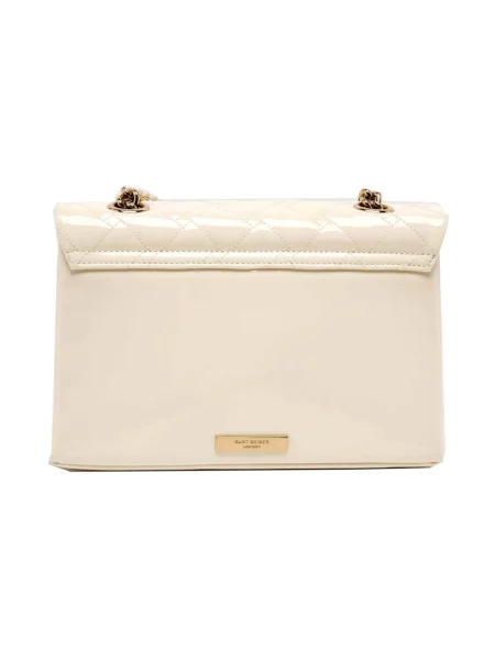 Torebka crossbody Kurt Geiger skórzana beżowa