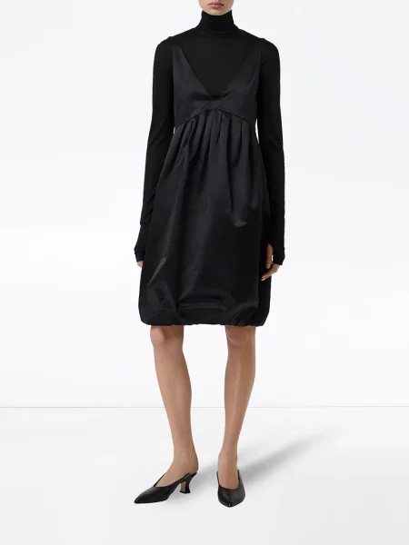 Rochie Burberry din satin de costum negru