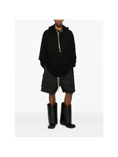 Bluza z kapturem Rick Owens z kapturem czarna