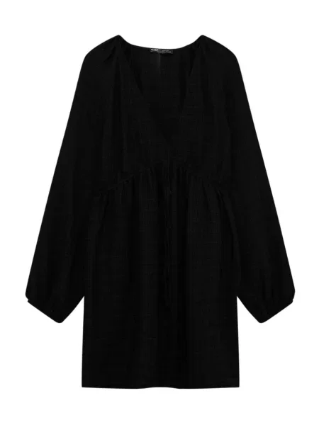 Pull&Bear Košilové šaty černá