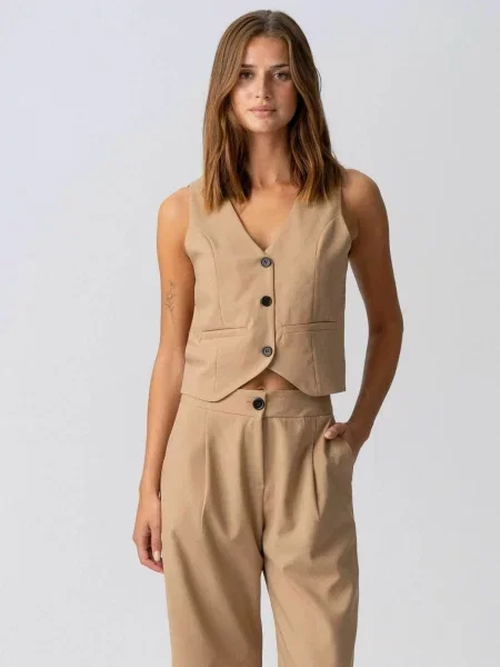 TEESHOPPEN Vestă Natalie maro