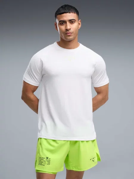 Спортивна футболка PUMA M x Hyrox Pwrmode Tee комбінований верх білий