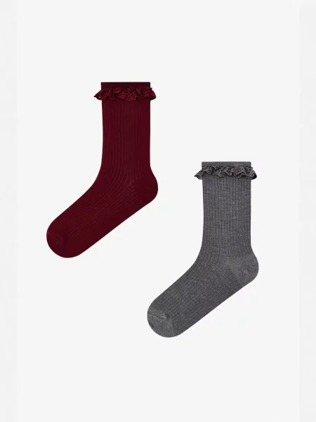 Penti Ponožky PENTI Schicke doppelte Spitzensocken mix barev