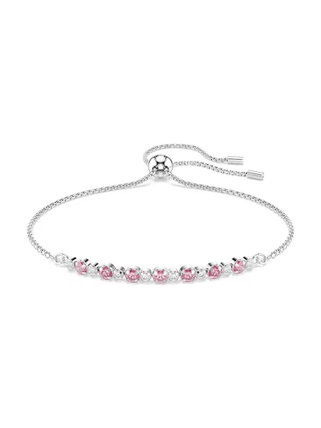 Swarovski női fém köbös cirkónium karkötő MATRIX rózsaszín