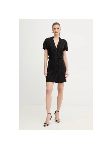 Sukienka koszulowa Armani Exchange dzwony czarna