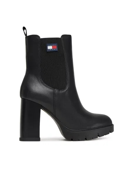 Μποτάκια Tommy Jeans Tjw μαύρο