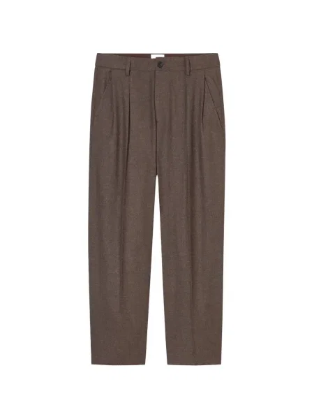 Pantaloni Closed plisate maro