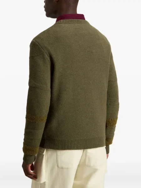 Pulover Woolrich cu decolteu rotund verde