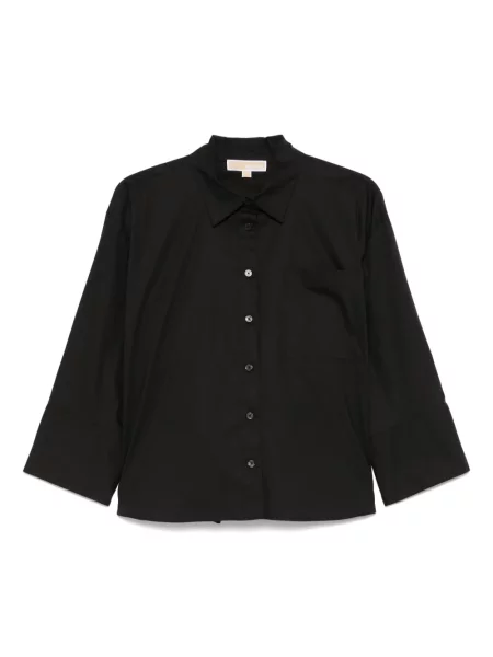 Cămașă Michael Michael Kors din poplin negru