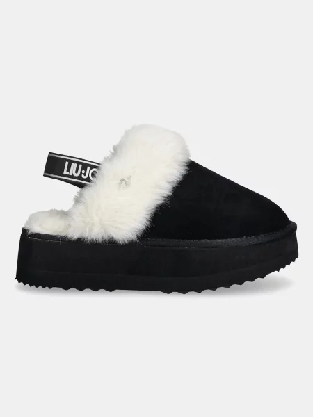 Замшевые тапочки Liu Jo черные