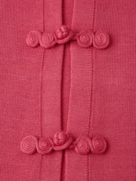 Cardigan Shanghai Tang de mătase roz