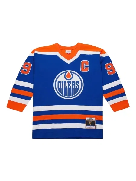 Tricou Mitchell & Ness cu decolteu în V albastru
