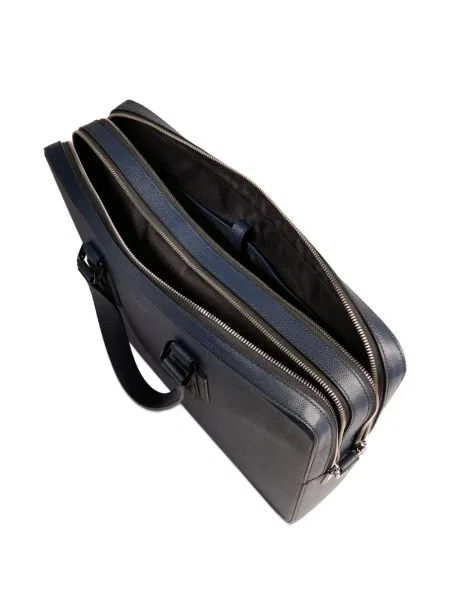 Geantă pentru laptop Lancel din piele cu cataramă albastru