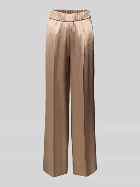 Opus Pants Satyna Spodnie Mucia Shine beige beżowe