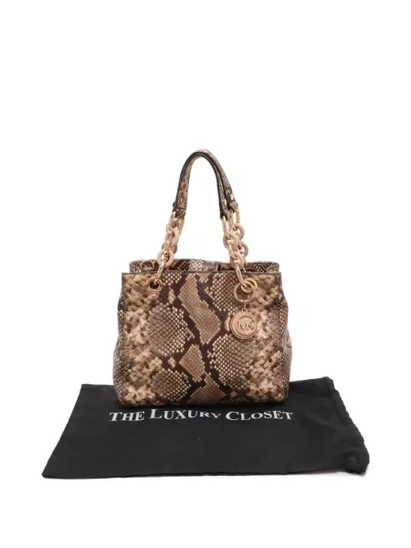 Geantă messenger Michael Michael Kors din canvas mini maro