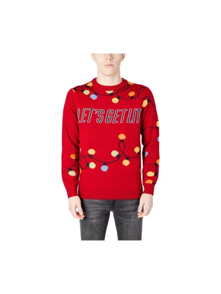 Dzianinowy sweter Only & Sons czerwony