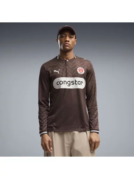 PUMA koszulka domowa z długim rękawem FC St. Pauli Akcesoria S brązowy