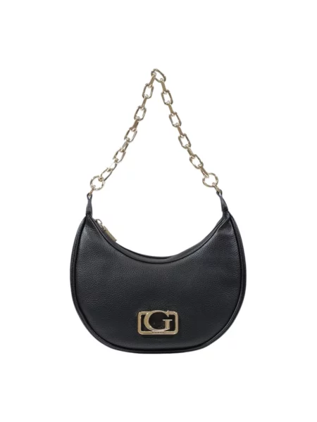 Lniana torebka Guess czarna