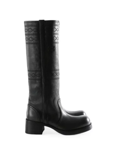 Botine Miu Miu din piele gri