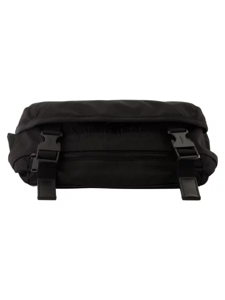 Torba crossbody Saint Laurent skórzana z logo czarna