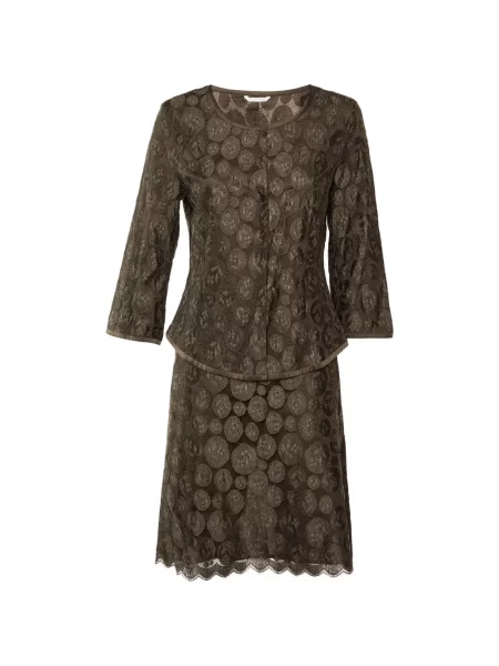Fustă Max Mara din dantelă maro