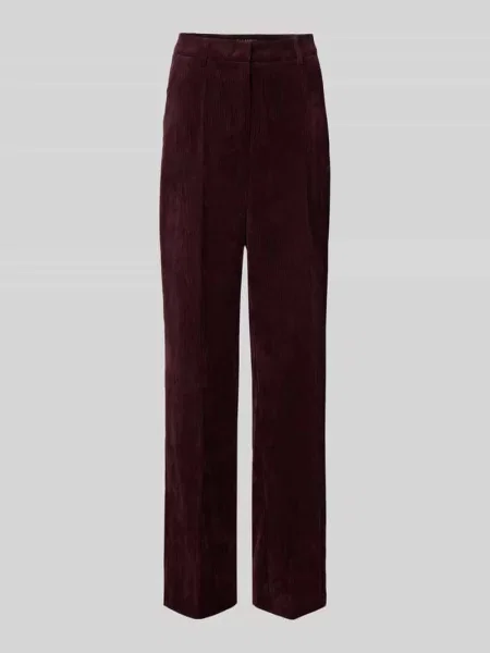 Spodnie sztruksowe o kroju regular fit z zaznaczonymi model AMELIE' Cambio