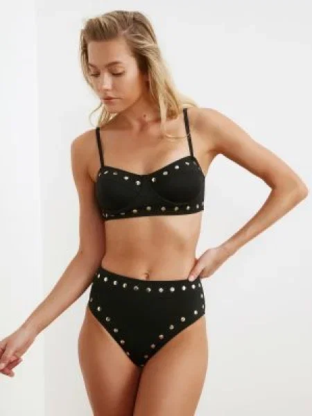 Bikini Trendyol cu strasuri negru