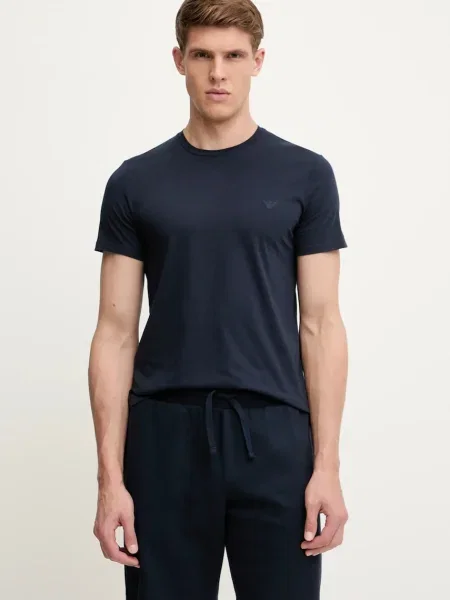 Kratka majica Emporio Armani Underwear mornarsko modra