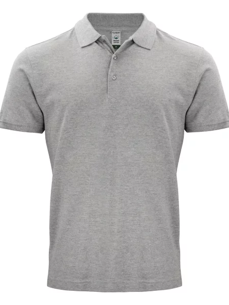 Clique Classic OC Polo z bawełny organicznej – klasyczny krój – grey szara
