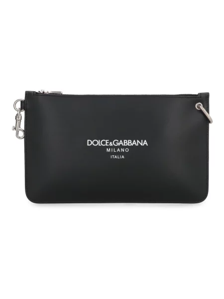 Torba crossbody Dolce And Gabbana skórzana czarna