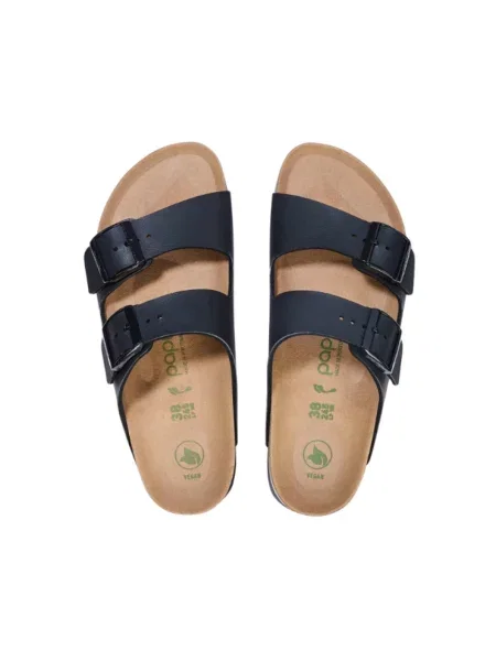 Klapki Birkenstock na platformie zamszowe czarne