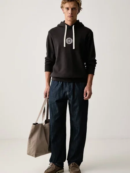 Armani Exchange hanorac cu glugă pentru bărbați din cu gri