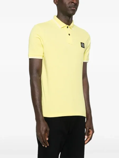 Polo Stone Island cu strasuri galben
