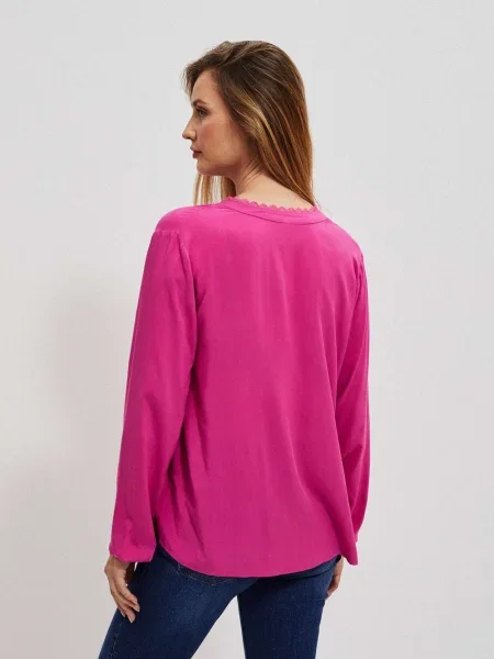 Cămașă Moodo din dantelă albastru